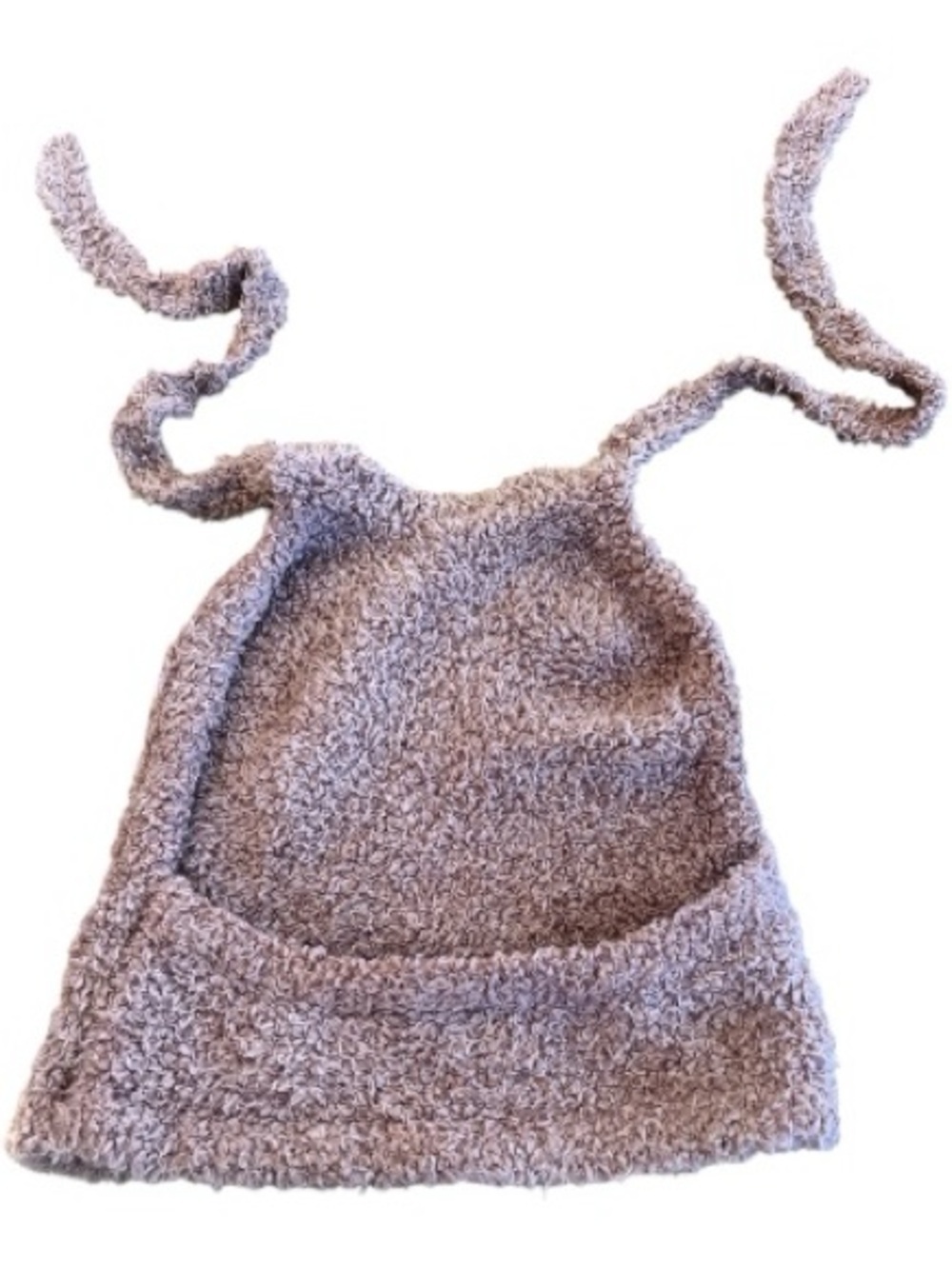 SKIMS Fuzzy Tie-Back Crop Top - Light Mauve